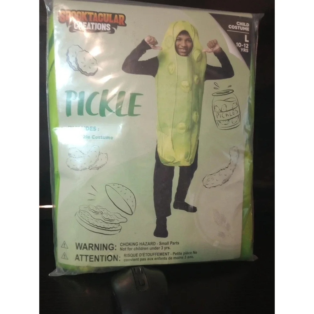 Spooktacular Creations Pickle Costume Kids L 10-12 Green Halloween Food